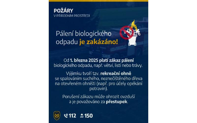 Aktuality - Zákaz pálení biologického odpadu